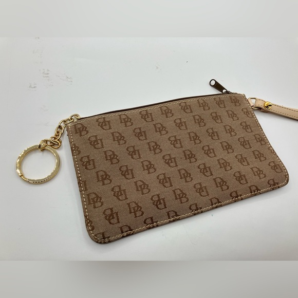 Dooney & Bourke Handbags - Dooney & Bourke Tan Logo Wristlet